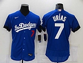 Dodgers 7 Julio Urias Royal 2021 City Connect Flexbase Jersey,baseball caps,new era cap wholesale,wholesale hats